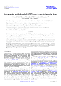 Astronomy Astrophysics Instrumental oscillations in RHESSI count rates during solar flares &amp;
