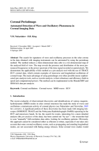 Coronal Periodmaps Automated Detection of Wave and Oscillatory Phenomena in V.M. Nakariakov