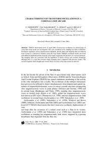 CHARACTERISTICS OF TRANSVERSE OSCILLATIONS IN A CORONAL LOOP ARCADE E. VERWICHTE
