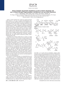 anti-1,2-Amino Alcohols and Direct Catalytic Asymmetric Synthesis of