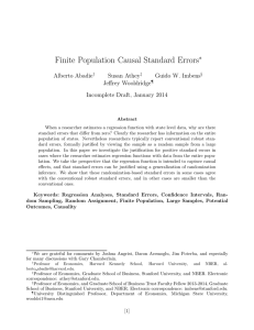 Finite Population Causal Standard Errors ∗ Alberto Abadie Susan Athey