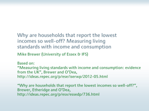 Why are households that report the lowest