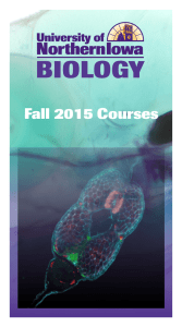 BIOLOGY Fall 2015 Courses