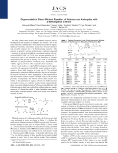 Organocatalytic Direct Michael Reaction of Ketones and Aldehydes with β Nobuyuki Mase,