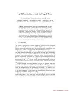 A Differential Approach for Staged Trees Christiane G¨