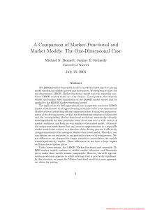 A Comparison of Markov-Functional and Market Models: The One-Dimensional Case