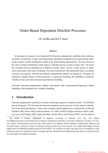 Order-Based Dependent Dirichlet Processes J.E. Griffin and M.F.J. Steel