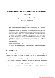 Non-Gaussian Dynamic Bayesian Modelling for Panel Data University of Warwick