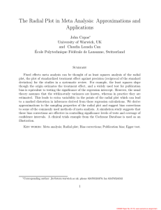 The Radial Plot in Meta Analysis: Approximations and Applications