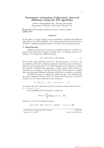 Parametric estimation of discretely observed diffusions using the EM algorithm