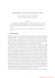 Latent diffusion models for event history analysis