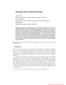 Clustering with Proportional Scaling Jim Q. Smith Paul E. Anderson †