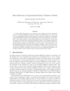 Bias Reduction in Exponential Family Nonlinear Models