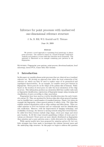Inference for point processes with unobserved one-dimensional reference structure onnes