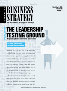 BUSINESS STRATEGY THE LEADERSHIP TESTING GROUND