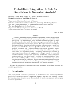 Probabilistic Integration: A Role for Statisticians in Numerical Analysis?