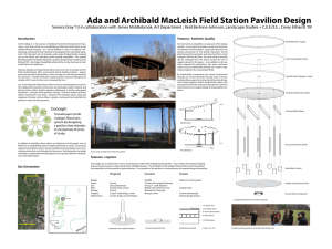 Ada and Archibald MacLeish Field Station Pavilion Design