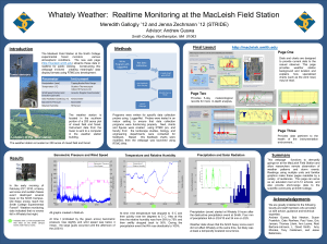 Whately Weather:  Realtime Monitoring at the MacLeish Field Station Methods