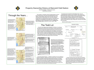 Property Ownership History at MacLeish Field Station Reid Bertone-Johnson