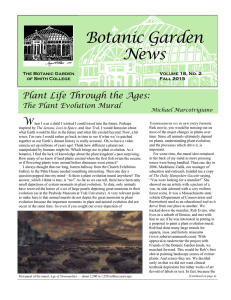 Botanic Garden News W Plant Life Through the Ages: