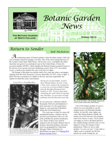 Botanic Garden News A Return to Sender