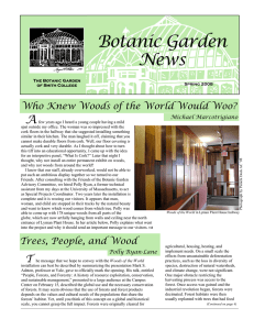 Botanic Garden News A Who Knew Woods of the World Would Woo?