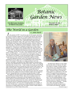 Botanic Garden News I The World in a Garden