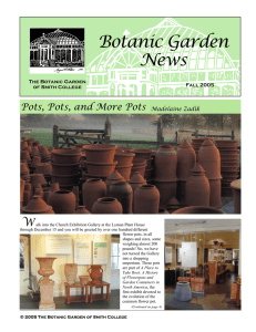 Botanic Garden News W Pots, Pots, and More Pots