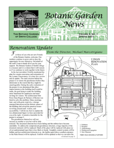 Botanic Garden News F Renovation Update