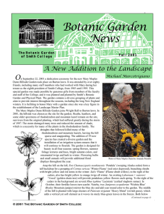 Botanic Garden News O A New Addition to the Landscape