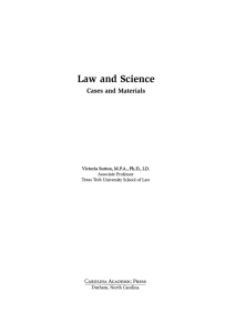 Law and Science Cases and Materials