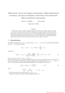 Multivariate Jacobi and Laguerre polynomials, infinite-dimensional