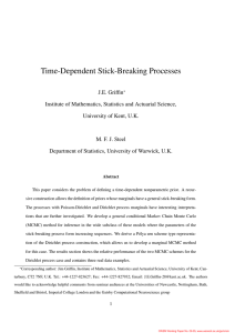 Time-Dependent Stick-Breaking Processes