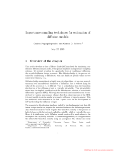 Importance sampling techniques for estimation of diffusion models 1 Overview of the chapter