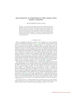 THE GEOMETRY OF INDEPENDENCE TREE MODELS WITH HIDDEN VARIABLES