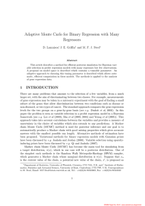 Adaptive Monte Carlo for Binary Regression with Many Regressors D. Lamnisos