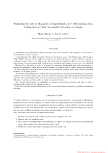 Analysing the rate of change in a longitudinal study with... taking into account the number of contact attempts