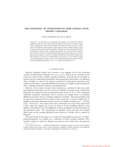 THE GEOMETRY OF INDEPENDENCE TREE MODELS WITH HIDDEN VARIABLES