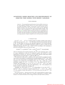ASYMPTOTIC MODEL SELECTION AND IDENTIFIABILITY OF