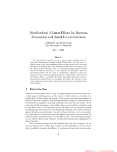 Distributional Kalman Filters for Bayesian Forecasting and closed form recurrences