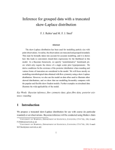 Inference for grouped data with a truncated skew-Laplace distribution F. J. Rubio