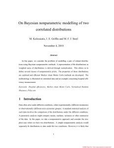 On Bayesian nonparametric modelling of two correlated distributions November 4, 2010