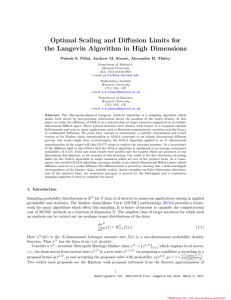 Optimal Scaling and Diffusion Limits for ery