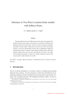 Inference in Two-Piece Location-Scale models with Jeffreys Priors F. J. Rubio