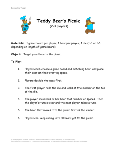 Teddy Bear’s Picnic (2-3 players)