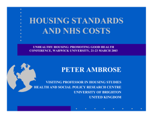 HOUSING STANDARDS AND NHS COSTS PETER AMBROSE