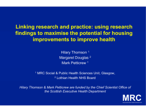 Linking research and practice: using research improvements to improve health