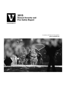 2015 Annual Security and Fire Safety Report police.vanderbilt.edu