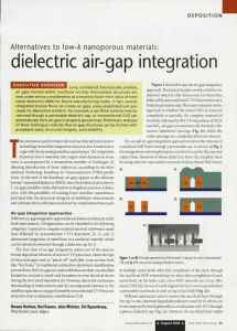 dielectric air-gap integration \o\N-k DEPOSITION