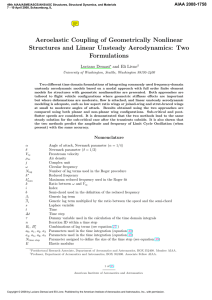 Aeroelastic Coupling of Geometrically Nonlinear Structures and Linear Unsteady Aerodynamics: Two Formulations